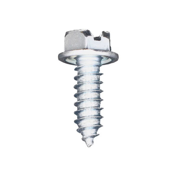 #14 x 3/4″ Slotted Hex Washer Head License Plate Screw 50 pcs.