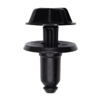Push-Type Retainer, Black Nylon 10 pcs.
