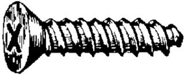 #8 x 1-1/4 Phil Pan Hd T.S. Black Oxide 100 pcs.