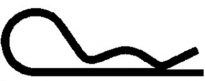 Hair Pin Cotter 3/16 – .177 Wire – Zinc 10pcs
