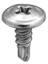 #8 x 1/2 Phillips Washer Hd Teks Tap Screw – Zinc 50 pcs.
