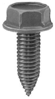8-1.25 x 25mm Hex Washer Hd – Black Polyseal 25 pcs.