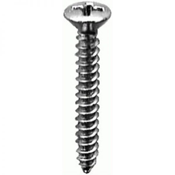 Phil Oval #6 Hd Tap Screw 8 x 1-1/2 Chrome Ab 100 pcs.