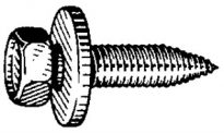 Hex Hd Sems Body Bolt Zinc M6-1.0 x 25mm 50 pcs.
