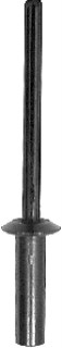 Closed End Rivet 3/16 Dia. 3/8-1/2 Grip Alum. Blk. 25 pcs.