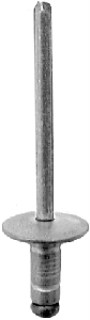 Lge Flange Rivet 5/32 Dia. 3/64-1/4 Grip Alum/Stl 50 pcs.