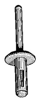 Chrysler Nylon Rivet 3/16 Dia. 5/32-1/4 Grip 25 pcs.