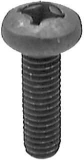 Phil Pan Hd Lic. Plate Screw Black M6-1.0 x 20mm 50 pcs.