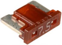 Low Profile Mini Fuses 7.5 amp 5 pcs.