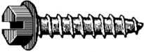 10 X 1 Slotted Hex Washer Head Tap Screw Zinc 100 pcs.