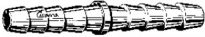 BARBED HOSE COUPLER BRASS 1/4 I.D.