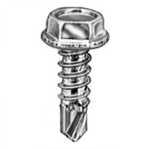 #8 X 3/4 Hex Washer Head Teks T.S. Zinc 100 pcs.