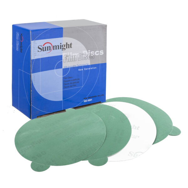 5″ No Hole PSA Disc 600 Grit Sunmight Film 100 pcs.