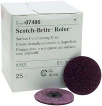 3″ Roloc Disc Med Grit Maroon 25 pcs.